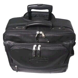 Canyon Outback Leather Rolling Laptop Briefcase Carry On~Surgical Info Sys. Logo